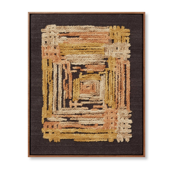 Loloi Intersecting Gold  Orange 2 x 2-6 Wall Art