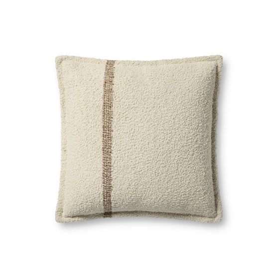 Brigette Romanek PBR0014 Natural  Tan 18 x 18 Cover Only Pillow