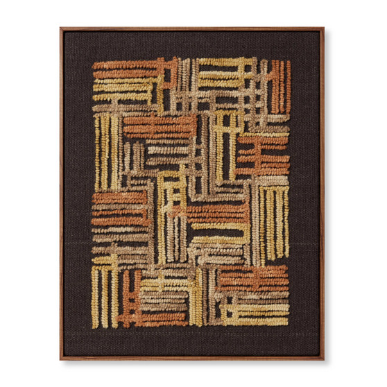 Loloi Perpindicular Gold  Orange 2 x 2-6 Wall Art