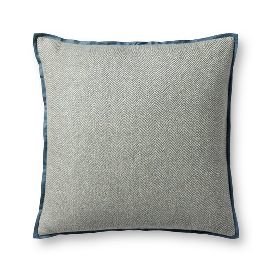 Jean Stoffer x Loloi PJS0018 Blue 22 x 22 Cover Only Pillow