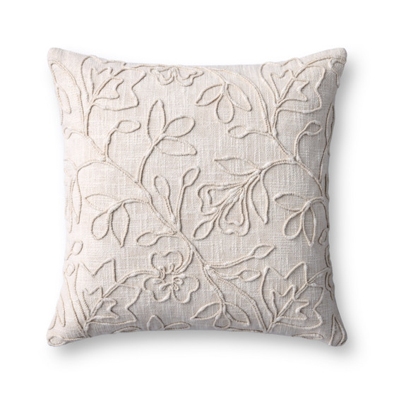 Loloi PLL0127 Natural 18 x 18 Cover wPoly Pillow