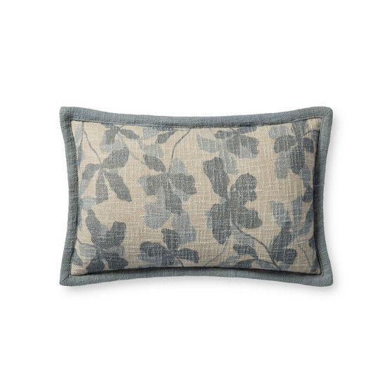 Brigette Romanek PBR0008 Blue  Natural 13 x 21 Cover wPoly Pillow