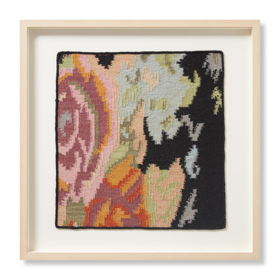 Loloi Prairie Rose Black  Multi 2-8 x 2-8 Wall Art