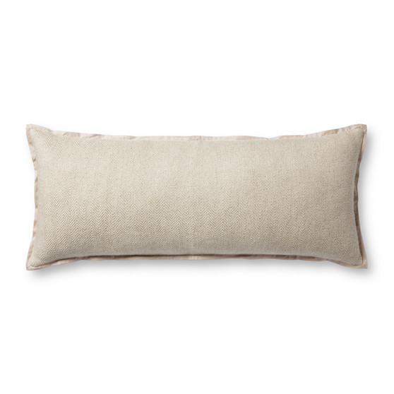 Jean Stoffer x Loloi PJS0018 Oatmeal 13 x 35 Cover wPoly Pillow