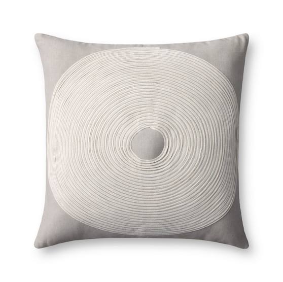 Loloi PLL0035 Taupe  Natural 18 x 18 Cover Only Pillow