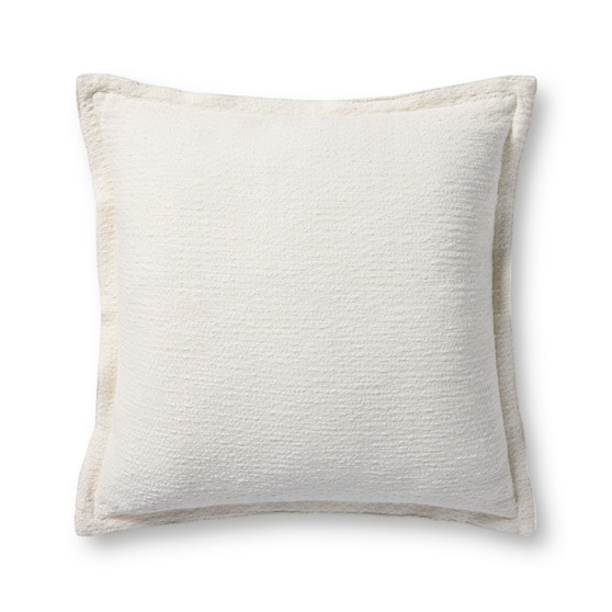 Chris Loves Julia x Loloi Morris White 22 x 22 Cover w Down Pillow