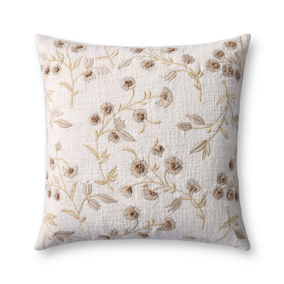 Loloi PLL0140 Natural 18 x 18 Cover wPoly Pillow