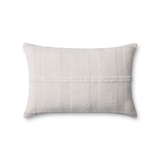 Loloi PLL0126 Ivory 16 x 26 Cover wPoly Pillow