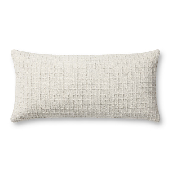 Jean Stoffer x Loloi PJS0015 Ivory 12 x 27 Cover wPoly Pillow