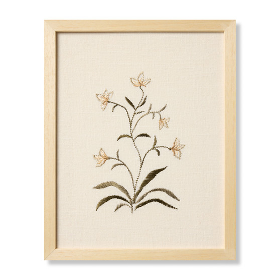 Loloi Pixie Flowers Beige Beige  Green 1 x 1-3 Wall Art
