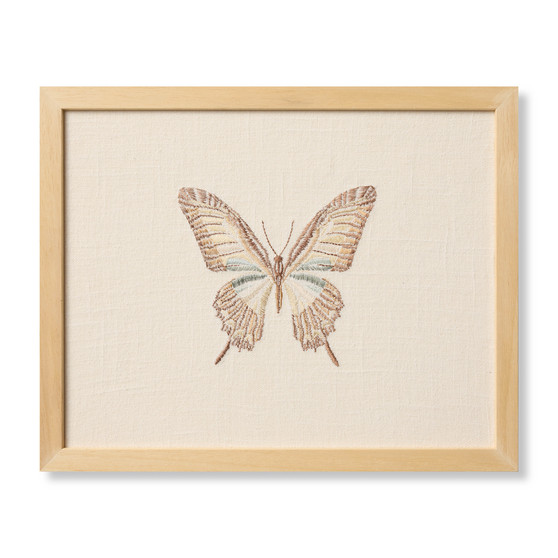 Loloi Butterfly Beige Ivory  Brown 1 x 1-3 Wall Art