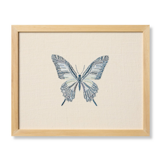 Loloi Butterfly Blue Ivory  Blue 1 x 1-3 Wall Art