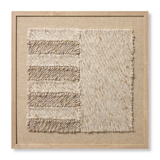 Loloi Bandera Beige  Ivory 2-8 x 2-8 Wall Art