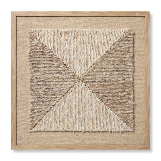 Loloi Diamante Beige  Ivory 2-8 x 2-8 Wall Art