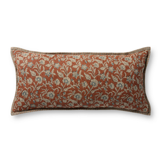 Loloi Brick  Multi 12 x 27 Cover wDown Pillow