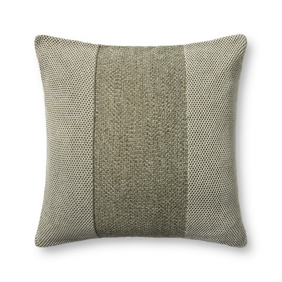 Loloi Ivory  Green 22 x 22 Cover wDown Pillow