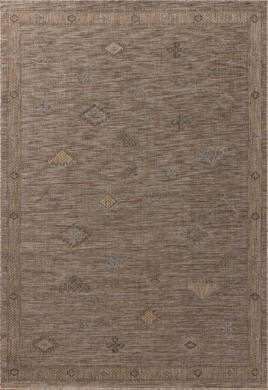 Loloi II Birch Natural  Sand 18 x 18 IndoorOutdoor Sample Rug