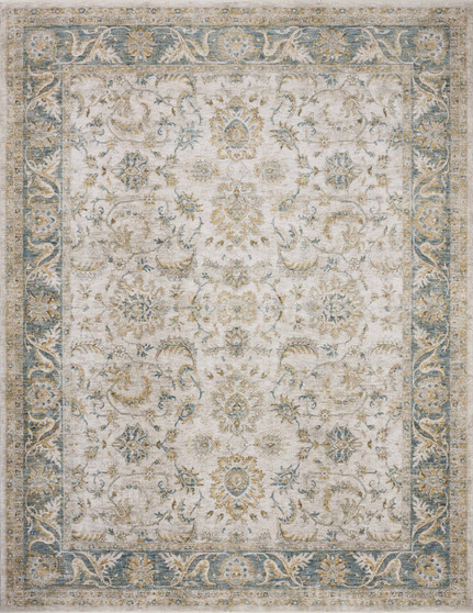 Loloi Gaia Natural  Ocean 18 x 18 Sample Rug