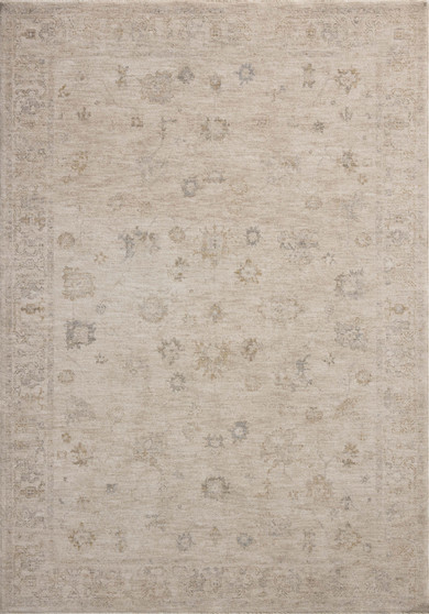 Chris Loves Julia x Loloi Louisa Oatmeal  Stone 18 x 18 Sample Rug