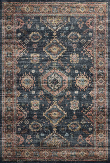 Loloi II Anniston Denim  Sunset 18 x 18 Sample Rug