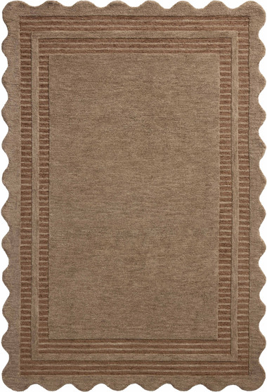 Chris Loves Julia x Loloi Scottie Mocha  Clay 18 x 18 Sample Rug
