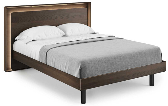 BDI Linq Bedroom Up-Linq Bed - Queen - in Toasted Oak