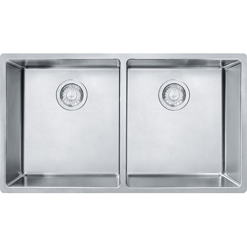 Franke 32 Stainless Steel Cube Double Bowl Sink