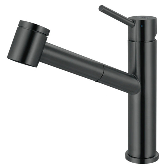 Franke Steel Pull-Out Kitchen Faucet in Industrial Black