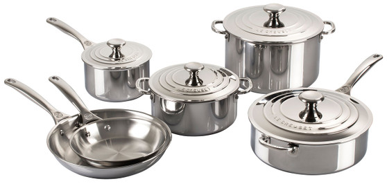 Le Creuset Stainless Steel 10 Piece Cookware Set