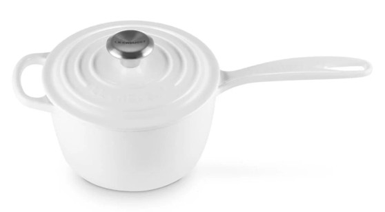 Le Creuset Signature 1.75 Qt. White Saucepan