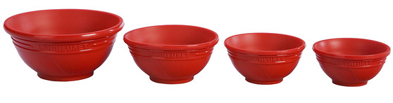 Le Creuset Cerise Prep Bowls, Set of 4