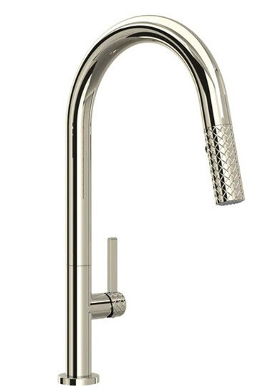 Rohl Tenerife Polished Nickel C-Spout Pull-Down Faucet