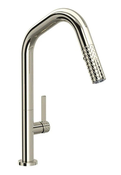 Rohl Tenerife Polished Nickel U-Spout Pull-Down Faucet