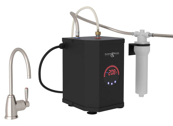 Rohl Hot Water Dispenser Perrin  Rowe Holborn with Tank  Filter Kit Satin Nickel