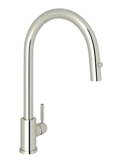 Rohl Perrin  Rowe Holborn Polished Nickel C-Spout Pull-Down Faucet