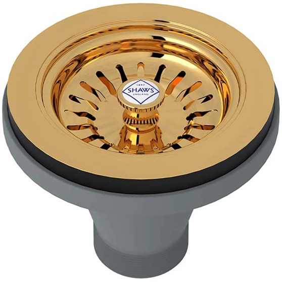 Rohl Shaws Italian Brass Manual Basket Strainer With Pull Knob