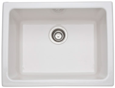 Rohl 24 Allia Single Bowl Undermount Fireclay Pergame Sink