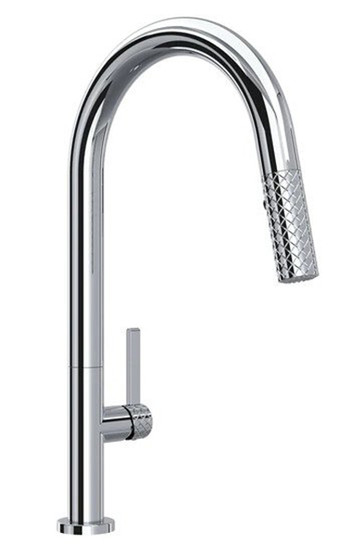 Rohl Tenerife Polished Chrome C-Spout Pull-Down Faucet
