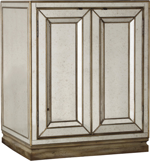 Hooker Furniture Bedroom Sanctuary Two-Door Mirrored Nightstand