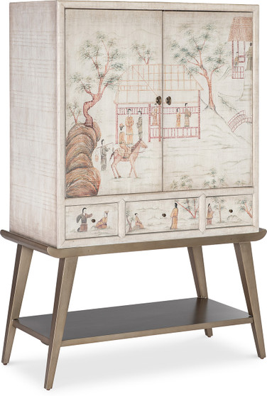 Hooker Furniture Melange Dynasty Accent Chest in Soft White And Beige