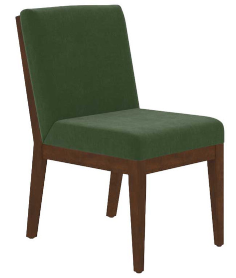 Canadel Modern Armless Dining Chair 5179 in Cognac Washed 9K Velvet