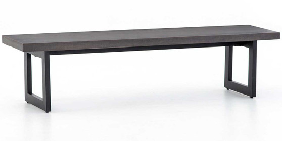 Four Hands Judith Outdoor Dining Bench in Black