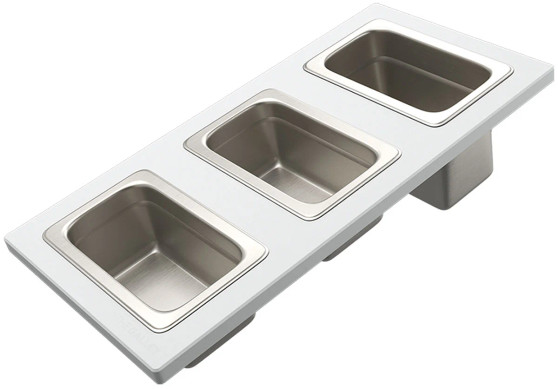 The Galley White Upper Tier Condiment Serving Board