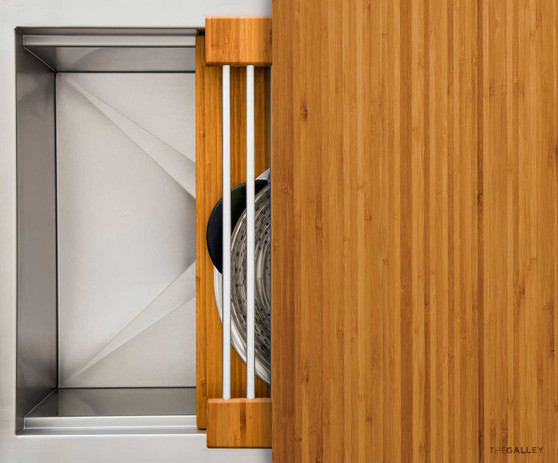 The Galley 24-Inch Natural Golden Bamboo Ideal Workstation 2C