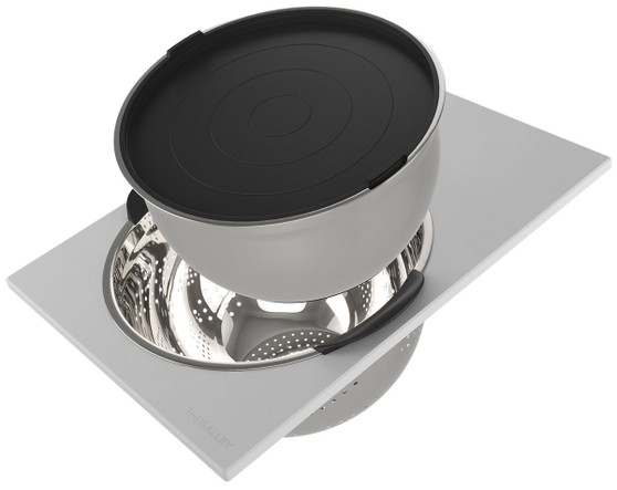 The Galley Lower Tier Bowl  Colander in Gray