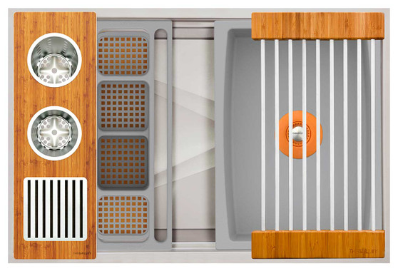 The Galley Natural Golden Bamboo Ideal Washstation 30S