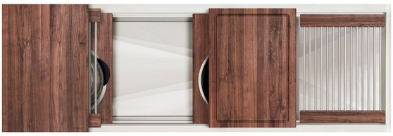 The Galley Ideal Workstation 4S  DryDock 12 in American Black Walnut