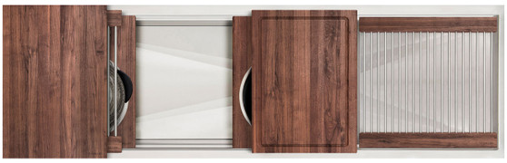 The Galley Ideal Workstation 4S  DryDock 18 in American Black Walnut