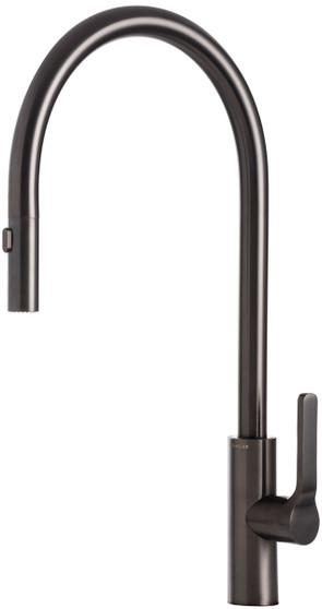 The Galley High Flow Ideal Tap in Satin Black Stainless Steel
