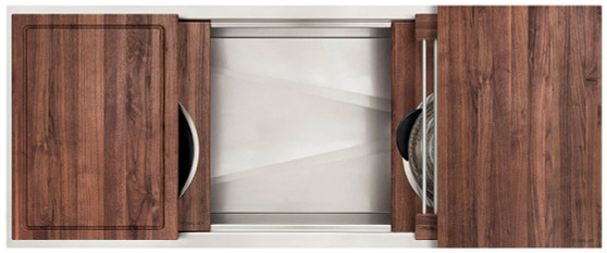 The Galley 48-Inch Ideal Workstation 4S in American Black Walnut